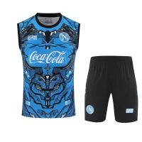 SSC Napoli Mens Sky Blue Training Sleeveless Soccer Kit 2025-26