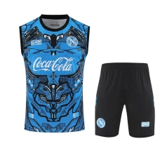 SSC Napoli Mens Sky Blue Training Sleeveless Soccer Kit 2025-26