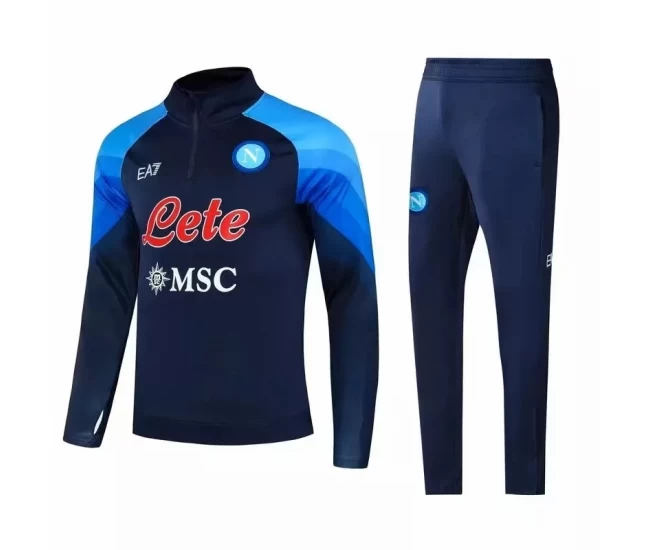 SSC Napoli Navy Training Technical Soccer Tracksuit 2022-23