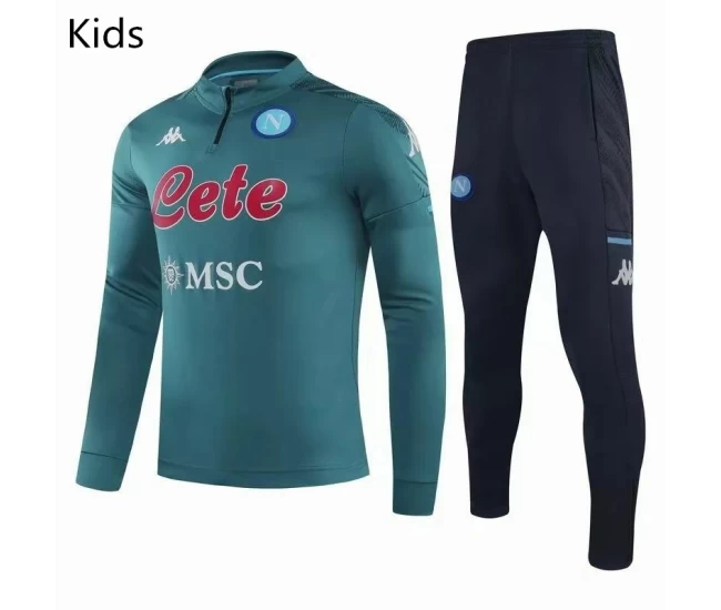 SSC Napoli Training Technical Soccer Tracksuit Kids Green 2020