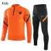 AS Roma Training technical soccer tracksuit Yellow Kids 2020 2021