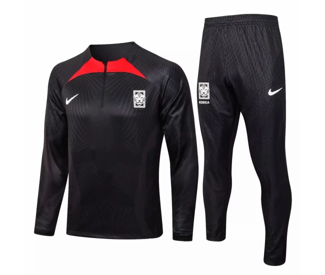 South Korea Black Training Technical Soccer Tracksuit 2022-23