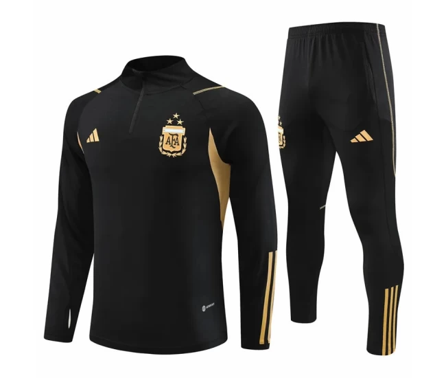 Argentina Black Training Technical Soccer Tracksuit 2024-25