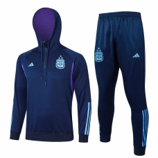 Argentina Navy Hooded Training Soccer Tracksuit 2024-25