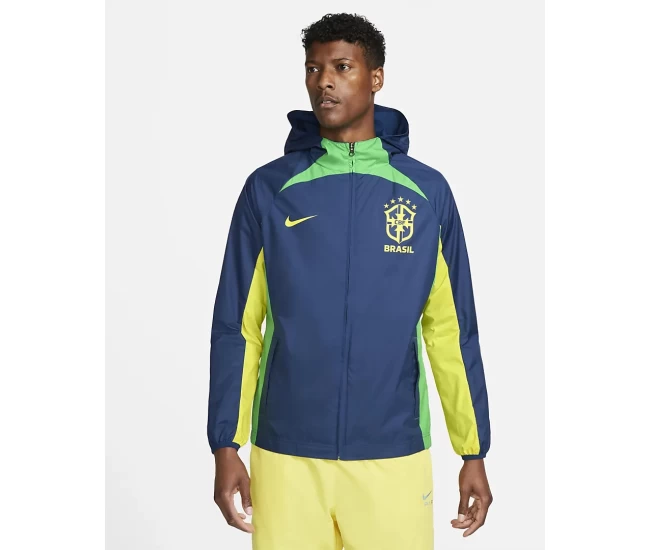 Brazil Blue All Weather Soccer Jacket 2022