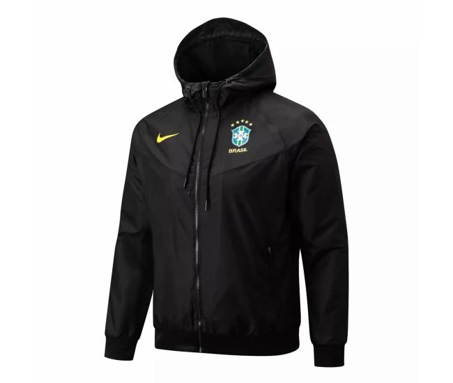 Brazil Black All Weather Soccer Jacket 2022