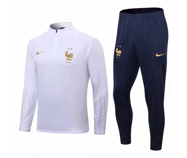 France National Team White Training Technical Soccer Tracksuit 2022-23