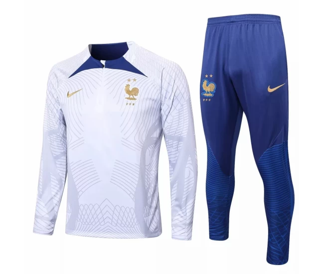 France National Team White Strike Training Technical Soccer Tracksuit 2022-23