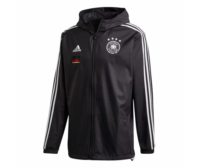 Germany 3 Stripes Windbreaker Black 2020 2021