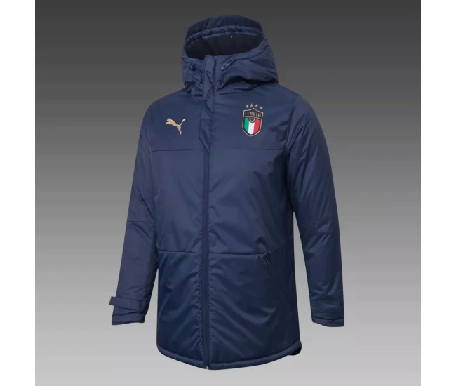 Italy Training Winter Jacket Navy 2020 2021